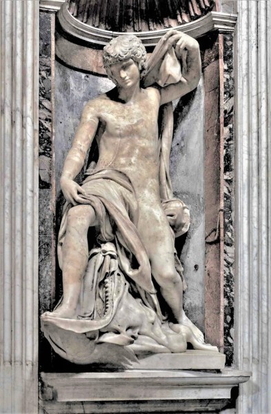 Church of Santa Maria del Popolo, Chigi Chapel, statue of Jonas, Lorenzetto