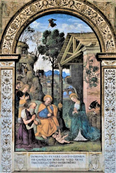 Basilica of Santa Maria del Popolo, Della Rovere Chapel, The Adoration of the Child, Pinturicchio