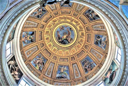 Basilica of Santa Maria del Popolo, dome of the Chigi Chapel, design by Raphael