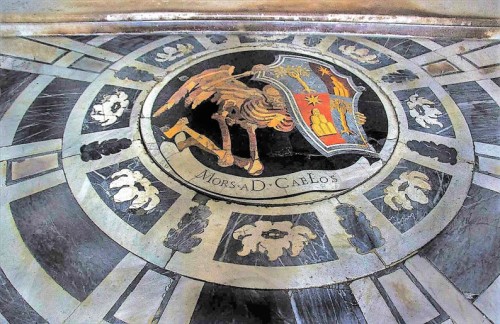 Basilica of Santa Maria del Popolo, Marble floor in the Chigi Chapel, Gian Lorenzo Bernini