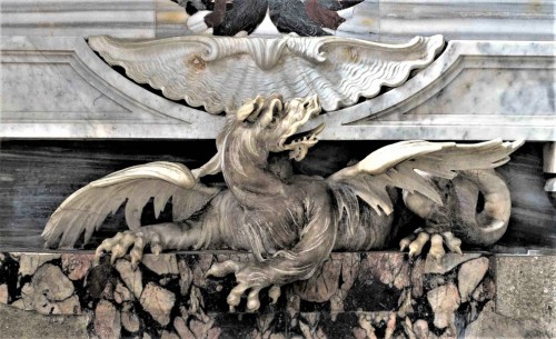 Basilica of Santa Maria del Popolo, funerary monument of Princess Maria E. Boncompagni, fragment