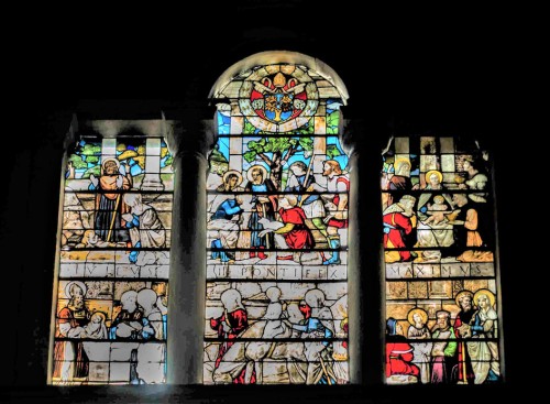 Basilica of Santa Maria del Popolo, stained-glass windows, The Story of the Virgin Mary and Jesus