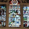 Basilica of Santa Maria del Popolo, church apse, stained-glass windows from the beginning of the XVI century