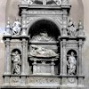 Basilica of Santa Maria del Popolo, church apse (behind the current altar), tombstone of Cardinal Ascanio Sforzy, Andrea Sansovino