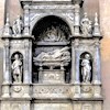 Basilica of Santa Maria del Popolo, church apse (behind the current altar), tombstone of Cardinal Girolamo Basso della Rovere, Andrea Sansovino