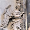 Basilica of Santa Maria del Popolo, angel supporting a painting – right transept