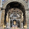 Basilica of Santa Maria del Popolo, main altar with the miraculous image of the Virgin Mary, XIII century