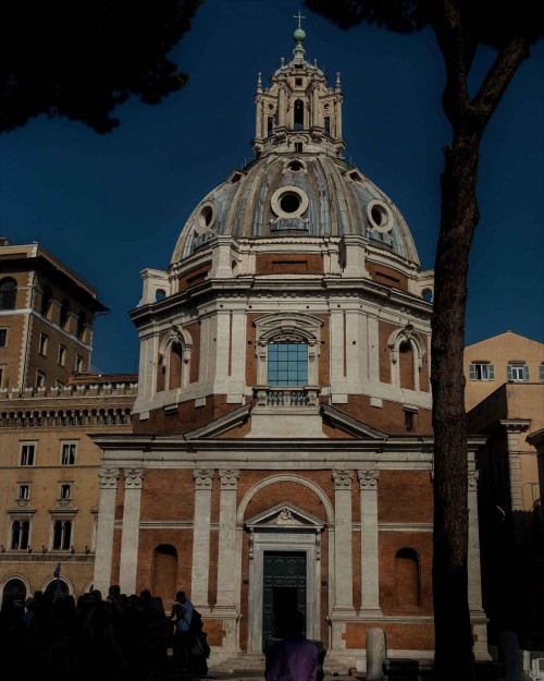 Church of Santa Maria di Loreto, main enterance from the Forum of Trajan