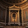 Church of Santa Maria in Aquiro, apse with the painting Madonna with Child and St. Stephen, circle of Pietro Cavallini