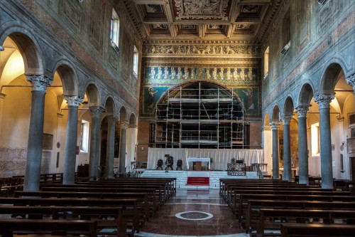 Basilica of Santa Maria in Domnica (during restoration of the apse, 2017)