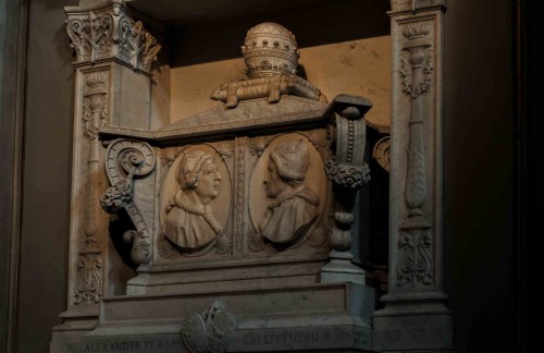 Church of Santa Maria in Monserrato, tombstone of popes Callixtus III and Alexander VI