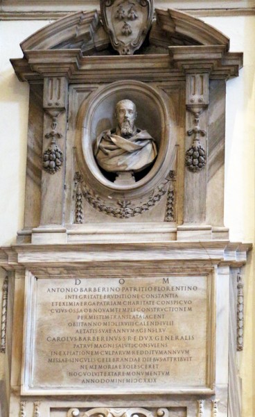 Monument commemorating Cardinal Antonio Barberini, Church of San Giovanni dei Fiorentini, pic.Wikipedia