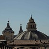 Flat dome of the Church of Santa Maria in Montesanto, view from Pincio Hill