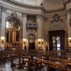 Church of Santa Maria in Montesanto, above the enterance plaque commemorating the foundation of Cardinal Girolamo Gastaldi