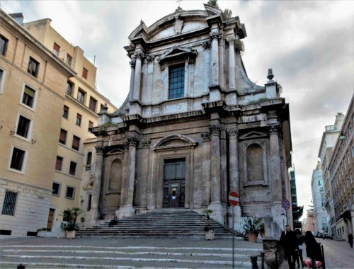 Façade of the Church of San Nicola da Tolentino, design by Giovanni Battista Baratta