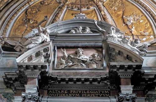 Church of San Nicola da Tolentino, top of the main altar  - Giovanni Battista Baratta