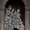 San Nicola da Tolentino, Alessandro Algardi, ołtarz główny, rzeźby - Ercole Ferrata i Domenico Guidi