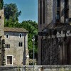 Basilica of San Nicola in Carcere, northern side of the church, columns of the old Temple of Janus