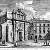 San Nicola in Carcere, widok kościoła w XVIII w., weduta - Giuseppe Vasi, zdj. Wikipedia