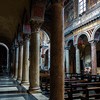 Basilica of San Nicola in Cercere, view of the church interior