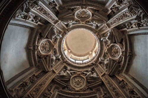 Baroque top of the Pieta Chapel, Church of San Pietro in Montorio