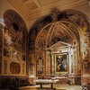 Church of Santa Prisca, view of the transept and apse with the main altar