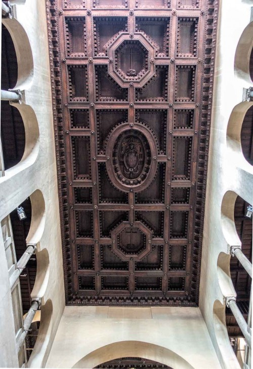 Basilica of Santi Quattro Coronati, wooden ceiling of the church from the XVI century