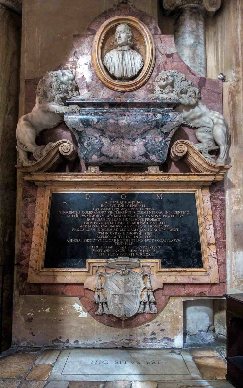 Basilica of Santi Quattro Coronati, funerary monument of the papal official Luigi d’Aquino