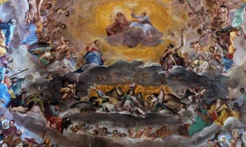 Basilica of Santi Quattro Coronati, top of the apse, The Glory of Heaven