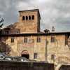 View of the church and monastery complex Santi Quattro Coronati