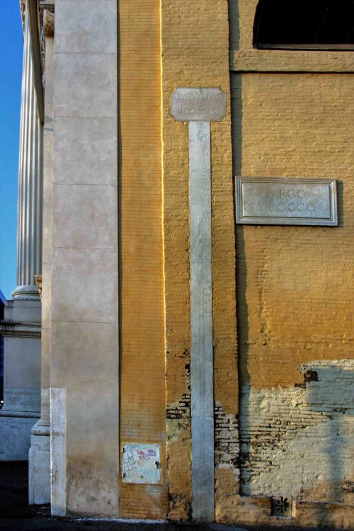 Church of San Rocco, water gauge from 1821