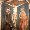 Basilica of San Saba, fresco in the apse, The Crucifixion