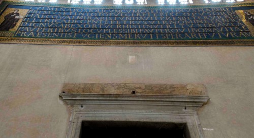 Basilica of Santa Sabina, dedicative mosaics above the enterance door