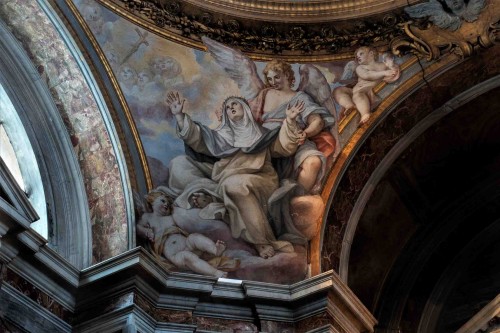 Basilica of Santa Sabina, Stigmata of St. Catherine – view of one of the pendentives of the dome of the Chapel of St. Catherine of Siena