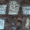 Basilica of Santa Sabina, remains of ancient elements of an old ancient house in the church portico