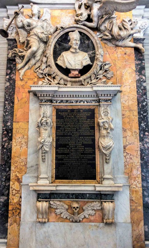 Tombstone monument of Cardinal Francesco Barberini, vestibule of the sacristy of Basilica of San Pietro in Vaticano