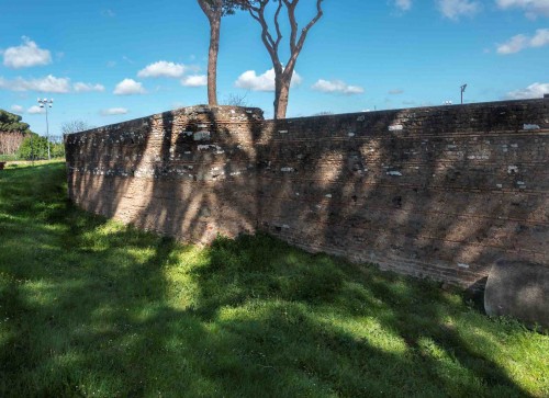 Walls surrounding the former Church of San Stefano Protomartire at via Latina