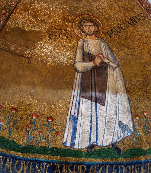 Church of San Stefano Rotondo, mosaic in the apse with a representation of S. Felician