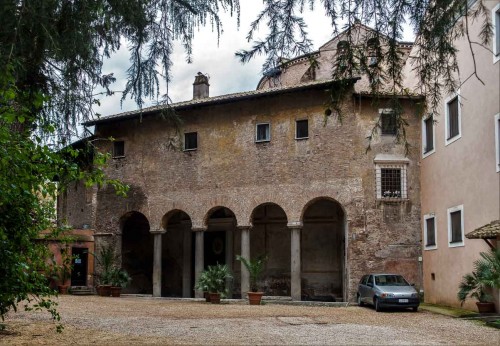 San Stefano Rotondo, medieval church façade