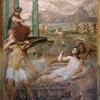 Church of San Stefano Rotondo, fresco with the martyrdom of St. Lawrence, Pomarancio