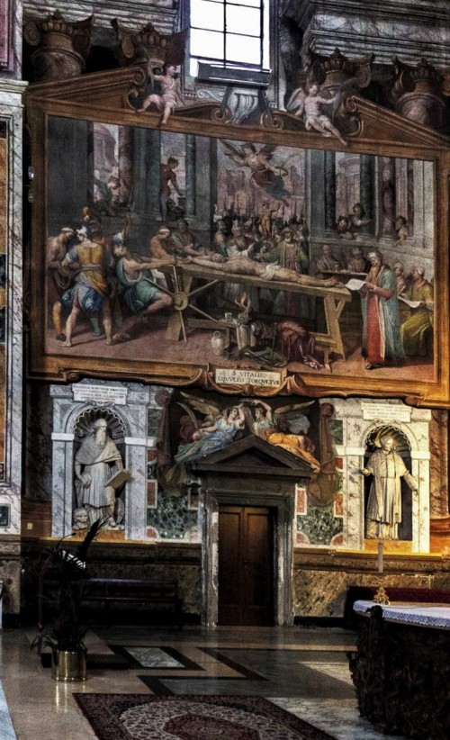 San Vitale, decoration of the transept of the church – The Martyrdom of St. Vitalis, Agostino Ciampelli