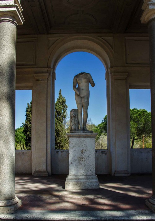 Loggia of Cleopatra in the arrangements of Villa Medici