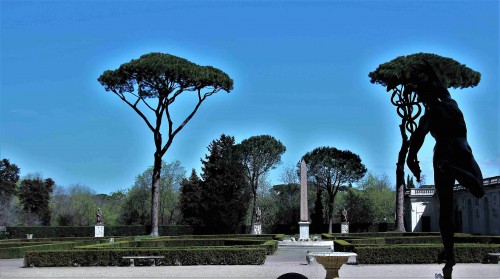 Widok na park z loggii casina kardynała Ferdinanda de Medici, Willa Medici