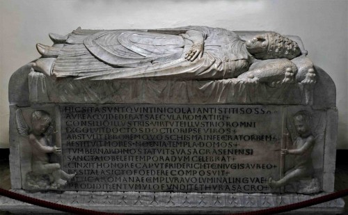 Sarcophagus of Pope Nicholas V, Vatican Grottoes, Basilica of San Pietro in Vaticano