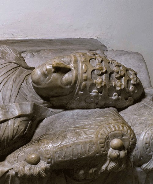 Sarcophagus of Pope Nicholas V, Vatican Grottoes, fragment, Basilica of San Pietro in Vaticano