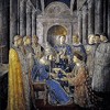 Papież Mikołaj V jako Sykstus II, Fra Angelico, kaplica Mikołaja (Cappella Niccolina) zdj. WIKIPEDIA