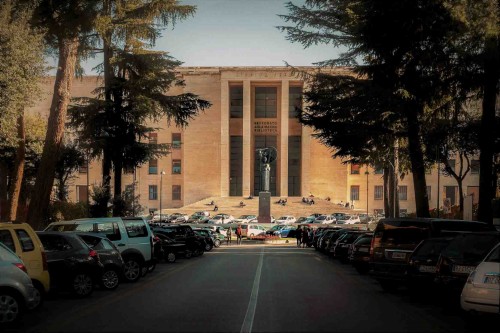 Main enterance to the Aula Magna, Città Universitaria