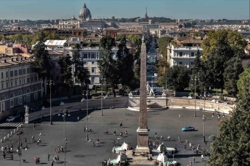 Flaminio Obelisk, Piazza del Popolo, view from Pincio Hill