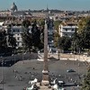 Obelisk Flaminio, Piazza del Popolo, widok ze wzgórza Pincio