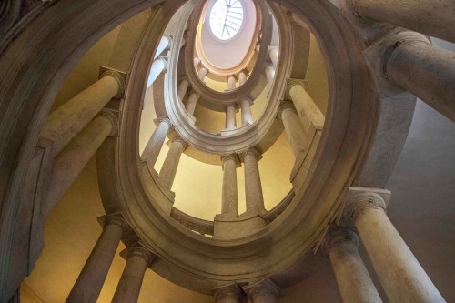 Palazzo Barberini, staircase in the right wing of the palace (scala elicoidale), Francesco Borromini